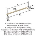 thumbnail image 5 of Amerock Ballard 12-5/8 inch (320mm) Center-to-Center Golden Champagne Cabinet Pull, 5 of 6