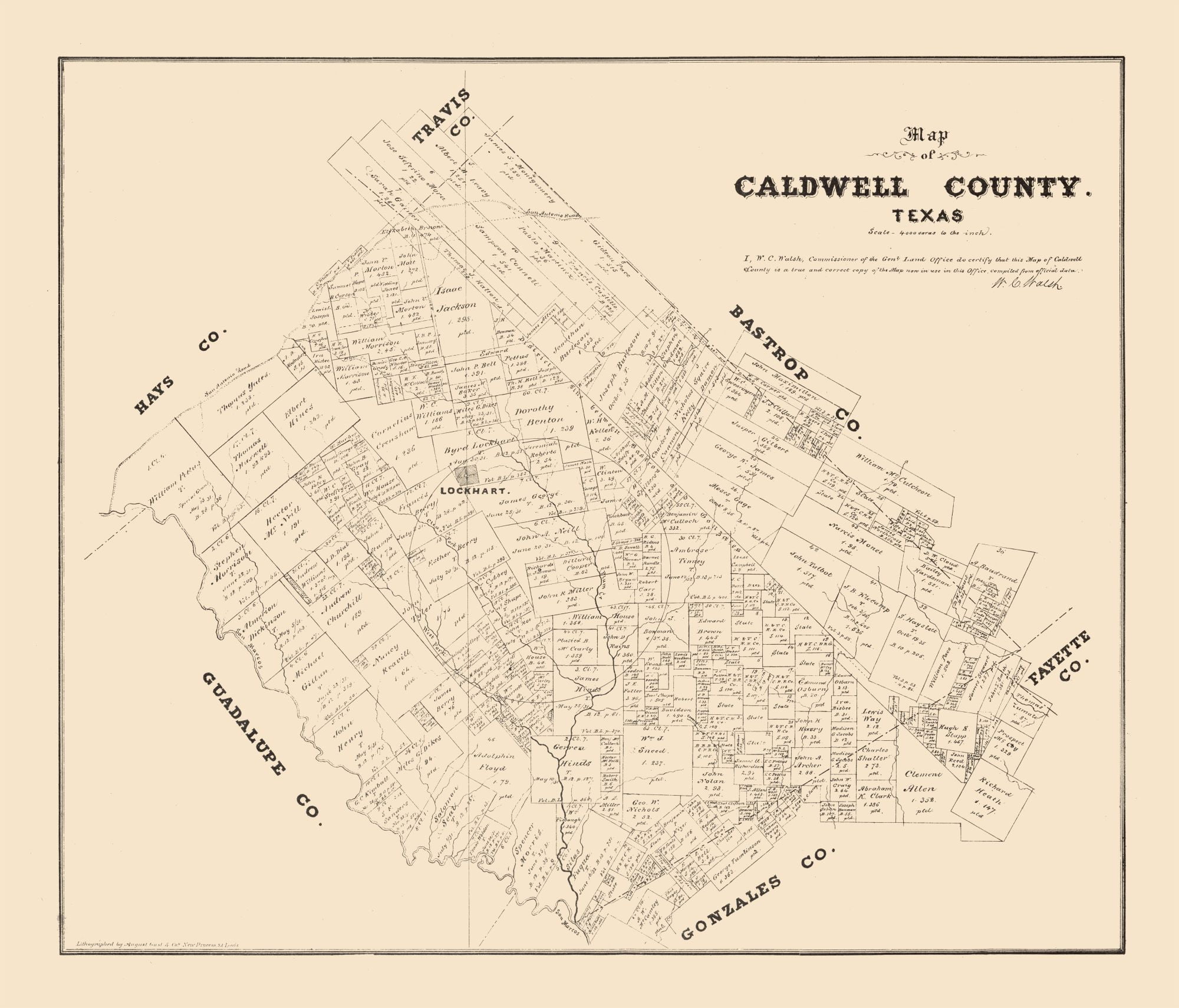 Caldwell county texas walsh 1879 26 91 x 23 walmart walmart