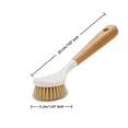 thumbnail image 5 of HWHCGZ 2Pcs Kitchen Dish Brush Bamboo Handle Dish Scrubber Built-in Scraper, Scrub Brush for Pans, Dishwashing and Cleaning Brushes are Perfect Cleaning Tools,Beige, 5 of 5