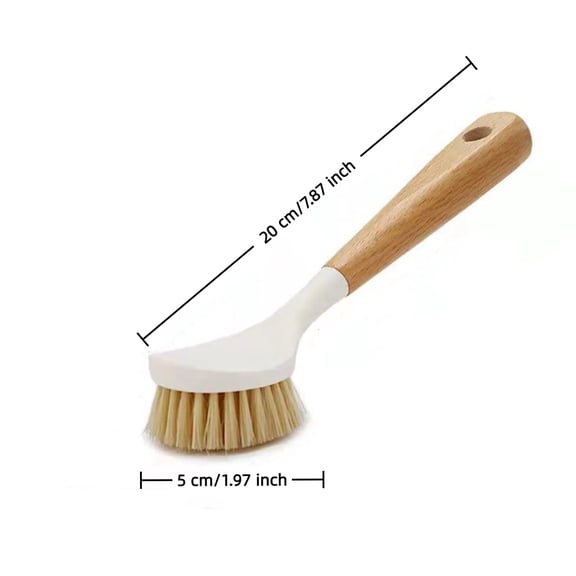 Kitchen Dish Brush, Bamboo Handle Dish Scrubber, Scrub Brush for Pans, Pots, Kitchen Sink Cleaning, Dishwashing — LAILLSH 2026 New