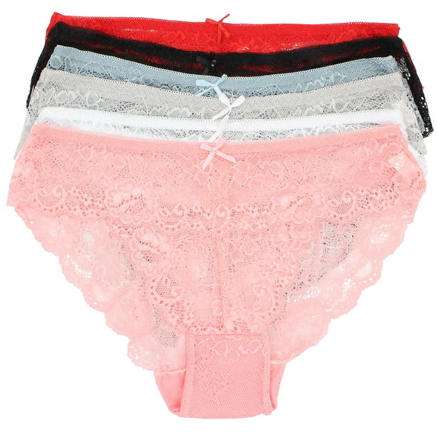 LAVRA Women's Regular Plus Size Lace Panties Multi Pack Sexy