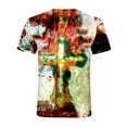 thumbnail image 5 of under $5 JINMGG Mens Tops under $5,Men's Unisex Daily T Shirt 3D Print Graphic Prints Cross Print Short Sleeve Tops Casual Blouse,Orange XXXXL, 5 of 9