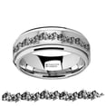 thumbnail image 2 of Spinning Engraved Mountain Range Tungsten Carbide Spinner Wedding Band - 8mm - Size 10, 2 of 2