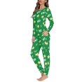 thumbnail image 2 of SCRAWLGOD Star Ho Ho 2 Piece Set Pajamas for Women Lounge Set Fall Clothing Size 2XL Crewneck Pajama Set with Pockets Casual Women Sleepwear Set for Christmas, 2 of 6