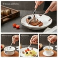 thumbnail image 7 of GPED 20 Piece Silverware Set, Stainless Steel Flatware Set for 4, Mirror Tableware Set with Gold Accents, Great for Family Gatherings & Daily Use, Gold, 7 of 7