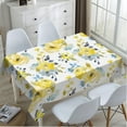 thumbnail image 4 of TKS MITLAN Yellow Blue Flowers Tablecloth Decor Watercolor Plant Tender Petal Bright Summer Romantic Table Cloth Dining Room Kitchen Table Cover 60" X 84" Oblong/Rectangle, 4 of 16