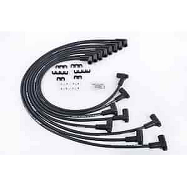 JEGS 402010 8.0mm Black Pow r Wires Small Block Chevy Over Valve Covers