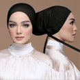 thumbnail image 2 of Hijab ajustable pour femme avec bonnet et écharpe, style musulman, avec fermeture à nouer au dos, 2 of 4