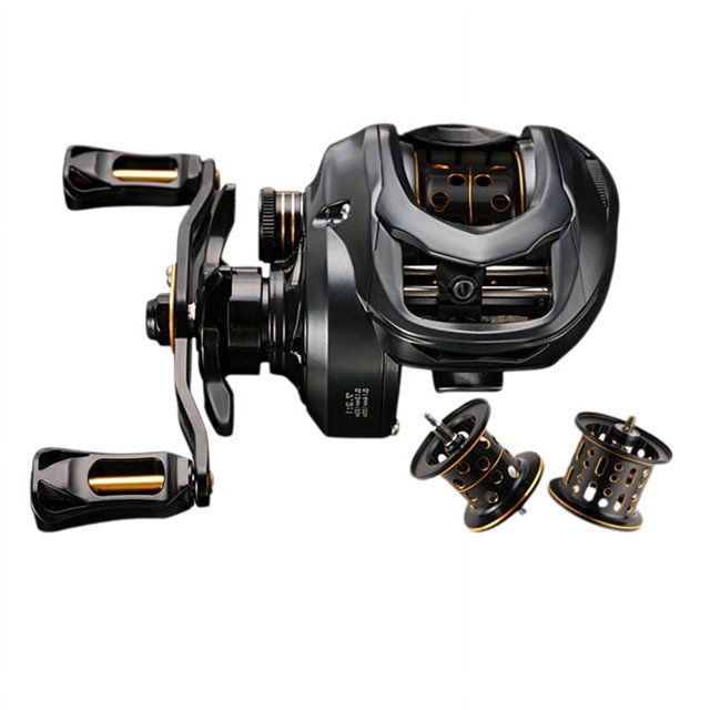 Carrete de Pesca con SeñUelo de Copa de Doble LíNea de Metal, Ultraligero, con Sonido de Arrastre, Carrete de Pesca con Copa de Doble LíNea, FundicióN B