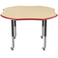 thumbnail image 5 of ECR4Kids 48in Clover Everyday T-Mold Adjustable Activity Table Maple/Red/Black - Super Leg, 5 of 8