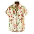 thumbnail image 2 of HONHUZH Mens Shirts Clearance,Men's Hawaiian Shirt Short Sleeves Printed Button Down Summer Beach Shirts Tops, 2 of 9