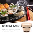 thumbnail image 3 of Wooden Sushi Rice Container Cooked Rice Bucket Cooked Rice Barrel for Restaurant, 3 of 8