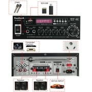 Sunbuck Bluetooth 5.0 Power Amplifier, Stereo Radio Amp, Music Player, 2 Mic in 1 for Car / Home Use, Black
