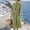 01 Green, variant on Women's V-Neck Bow Detail Short Sleeve Relaxed Fit A-Line Dress with Pockets Elegant Flowy Effortless Chic