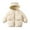 Off-White, variant on LYMAYTER Kids Cotton Jacket Boys Girls Hooded Long Sleeve Warm Outwear Toddler Winter Thickening Snowsuit for 1- 6 Years