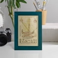thumbnail image 5 of Antique Ship Plan I -Framed Print w/glass-Ocean Blue, 5 of 8