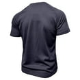 thumbnail image 6 of Rhuody t shirts for men Short Sleeve Round neck Tee Shirts Shirt Solid Colour Sports Tops Clothings Dark Blue S, 6 of 6