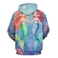 thumbnail image 3 of Cartoon Mermaid Seaweed 3D Print Hoodie Men Women Autumn Thin Pullover Sweatshirt Vintage Streetwear Tops, 3 of 6