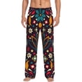 thumbnail image 2 of Kdxio Colorful Mexican2 Print Men's Sleep Pajama Pant Lounge Pants with Pockets, 2 of 8