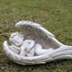thumbnail image 5 of Estatua de Ángel durmiente estatuillas escultura de resina Adorable pequeño Cola Estatua del ángel de alas, 5 of 8