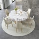 thumbnail image 4 of High Grade Rock Slab Round Dining Table Household Chair Luxury Combination Minimalist Apartment Table A Manger Furniture WK My Lux Decor Round, 4 of 16