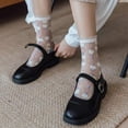 thumbnail image 4 of Bibifish Womens Socks Breathable Comfy Lace Socks Ladies Sheer Floral Embroidered Socks Vintage Transparent Thin Mesh Crew Socks, 4 of 4