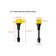 thumbnail image 2 of Set of 4 ISA Yellow Ignition Coils and Spark Plugs Compatible with 2007-2015 Nissan Frontier 2.4L Replacement for UF350, 2 of 3