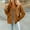 Brown, variant on Jackets for Women Casual Long Sleeve Collared Jacquard Coats Trendy Button Down Shacket Jacket with Pockets