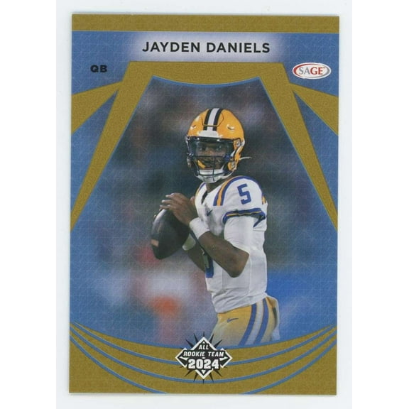 NFL 2024 Sage All Rookie Team Gold Jayden Daniels #122 (Rookie)