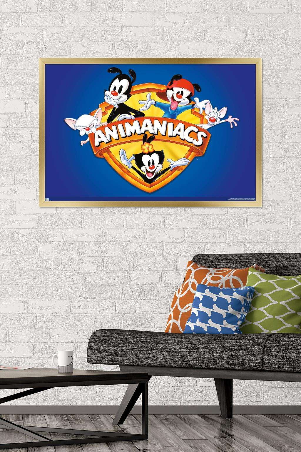 Animaniacs - Shield Wall Poster, 22.375" x 34", Framed