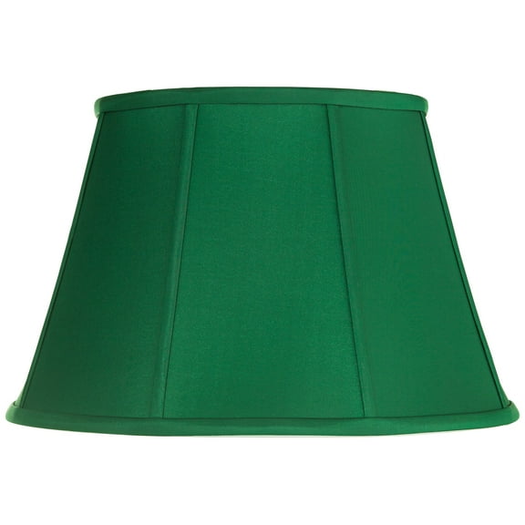 Springcrest 11" Top x 17" Bottom x 11" High x 11" Slant Lamp Shade Replacement Large Dark Green Drum Empire Spider Harp Finial
