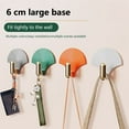 thumbnail image 2 of 4Pcs Hanging Hooks Wall Mounted Punch Free Traceless Adhesive Fan Shape Creative Seamless Sticky Hooks for Home, 2 of 8