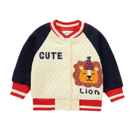 

URMAGIC Fall Baby Boy Girl Cartoon Baseball Jacket for Infant Todder Kids