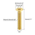 thumbnail image 2 of Flat Head Socket Cap Screws, M3-0.5x18mm Brass Inner Hex Drive Fasteners Bolts 12Pack, 2 of 6