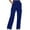 Blue, variant on AherBiu Women Sweatpants High Waisted Elastic Straight Leg Lightfleece Lined Winter Joggers Pants with Multi Pockets