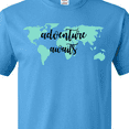 thumbnail image 4 of Inktastic Adventure Awaits Teal World Map T-Shirt, 4 of 5