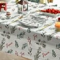 thumbnail image 4 of Christmas Tablecloth 60×60 Inch Square, Holly Washable Table Cover for Party Picnic Dinner Decor, 4 of 6