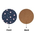 thumbnail image 2 of Multi-Shape Mdf Cork Coaster 4 Pieces Of Anti-Slip, Anti-Wear And Anti-Fouling 3.9in Easy To Clean And Stable Structure Independence Day Theme Star (12) Round Shape, 2 of 7