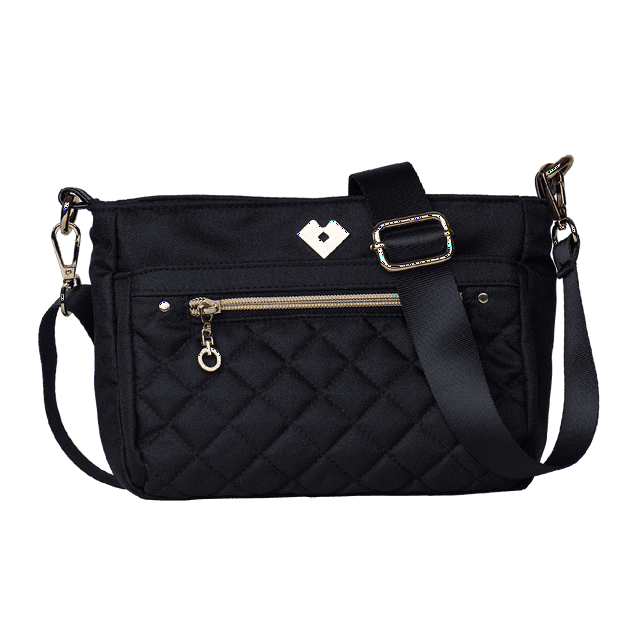 Bolsa Crossbody de Mujer LuckyLy, estilo Bolsa Bandolera de Mano y al Hombro tipo Mensajero de Viaje,Modelo Jenny negro UNITALLA