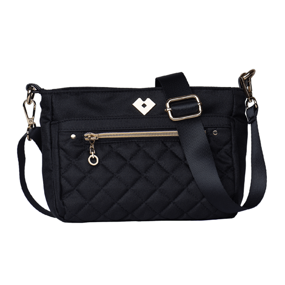 Bolsa Crossbody de Mujer LuckyLy, estilo Bolsa Bandolera de Mano y al Hombro tipo Mensajero de Viaje,Modelo Jenny negro UNITALLA