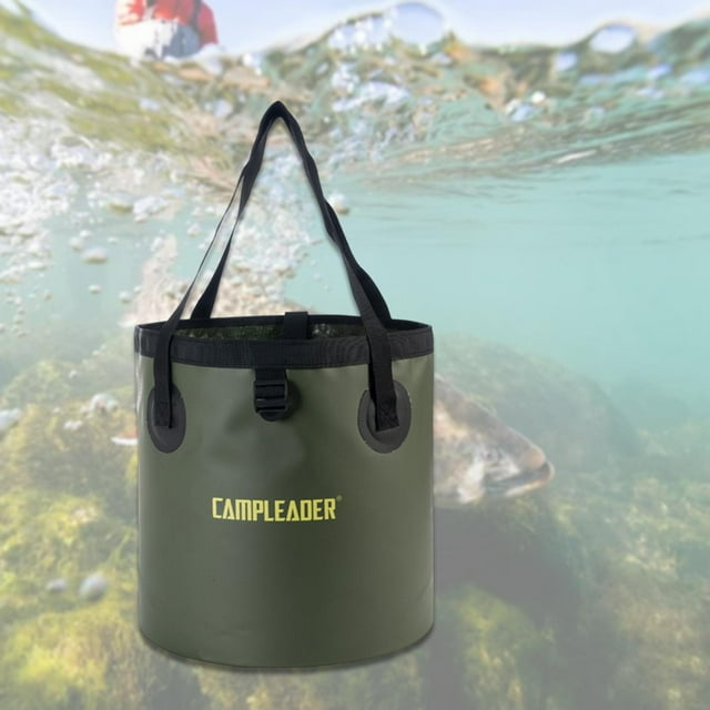 Cubo plegable, lavabo portátil para campamento, a prueba de fugas, bolsa de almacenamiento práctica para agua 20 litros