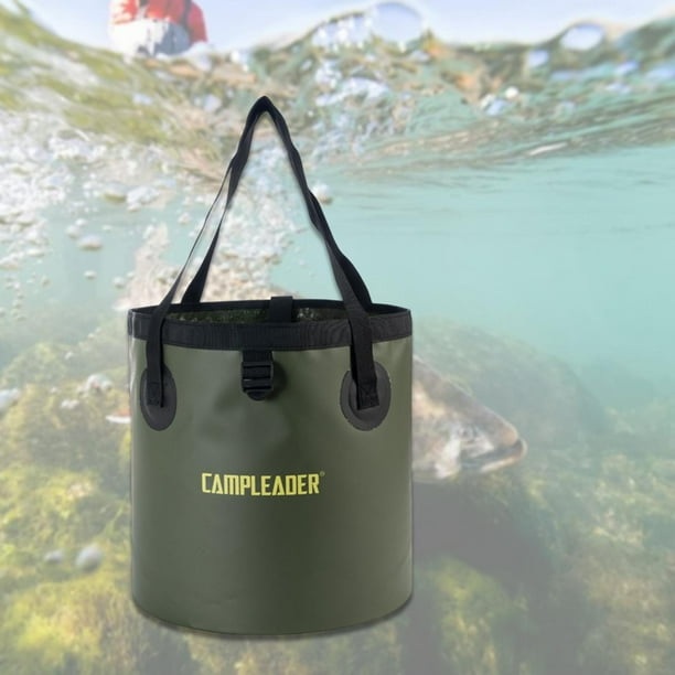 Bolsa de almacenamiento plegable tipo cubo, ligera, multiusos, contenedor de agua, lavabo portátil para acampar, para jardinería, viajes al libre 20 litros