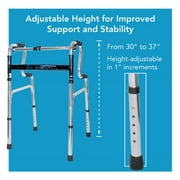 Carex Aluminium Uplift Folding Walker with Adjustable Height, 300 lb Weight Capacity