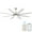 Silver#7, variant on Tower Fan (Same as W882P147232) 52 Inch Wooden Ceiling Fan With 3 Solid Wood Blades Remote Control Reversible DC Motor With Led Light,Box Fan