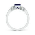 thumbnail image 2 of ANGARA Natural 1 Ct Vintage Style Cushion Sapphire Solitaire Ring in 14K White Gold for Women (Size-6mm) | September Birthstone, Anniversary, Jewelry Gift for Women | Natural Blue Sapphire Ring, 2 of 12