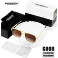 thumbnail image 6 of FEISEDY Retro Square Aviator Sunglasses for Men Women Vintage 70s Pilot Shades Classic Metal Frame B2845, 6 of 7