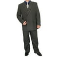 thumbnail image 3 of Sharp Hand Tailored 2pc Men Double Breasted Dress Suit w/1 Pair of Socks, 3 of 5