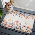 thumbnail image 3 of Entryway Rug 2'x3', Pink Spring Floral Small Rug for Kitchen Bathroom Door Mat Indoor Entrance, Elegant Flowers Farmhouse Botanical Wooden Non-Slip Area Rugs Floor Mats Carpet Front Door Rugs, 3 of 8
