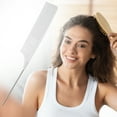 thumbnail image 6 of Unique Bargains Wide Tooth Hair Brush Tail Comb for Home Use Styling Comb Plastic White, 6 of 6