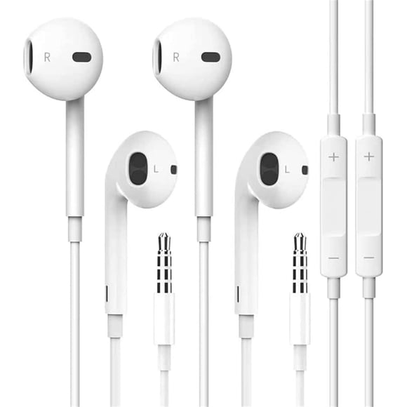 Auriculares con certificación Apple MFi con micrófono para iPhone de 3,5 mm